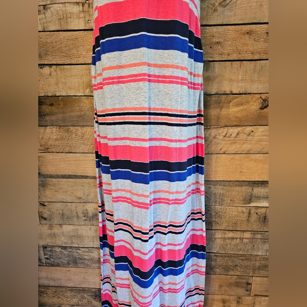 Gap Maternity Women's Stripped Pink and Blue Tank Maxi Dress Size S - Picture 6 of 13